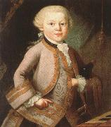 antonin dvorak mozart at the age of six in court dress, painted p a lorenzoni USA oil painting artist